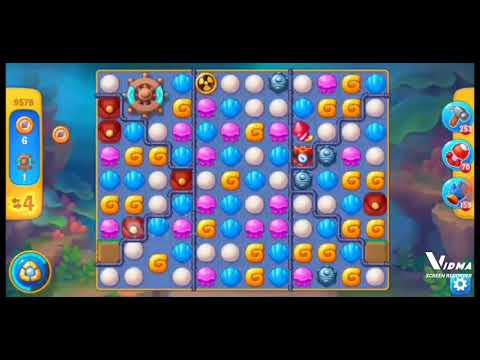 Fishdom. 9578 level no boosters and diamonds. 16 moves