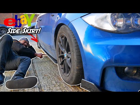 CUSTOM EBAY Side Skirts Install For My $150 1M REPLICA 1 Series!