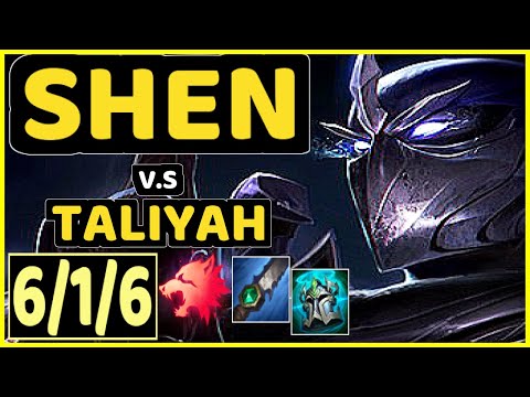 ERASUS (SHEN) vs TALIYAH - 6/1/6 KDA JUNGLE GAMEPLAY - BR Ranked MASTER