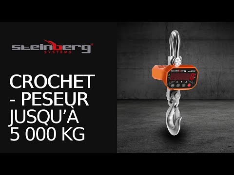 Vidéo - Balance suspendue - 5 000 kg/1 ou 2 kg - LED - avec télécommande 10 m