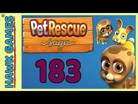 Pet Rescue Saga Level 183 Extra Hard - 3 Stars Walkthrough, No Boosters