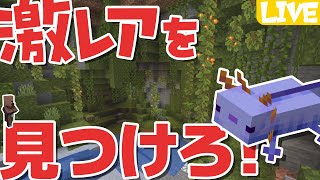 制限時間以内にレアMOBな青色ウーパルーパーを探す縛り　11日目【マイクラ】#縛られおじさん　#縛りプレイ