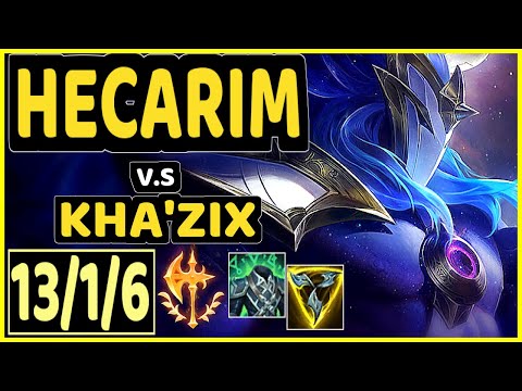 NATALIE (HECARIM) vs KHA'ZIX - 13/1/6 KDA JUNGLE CHALLENGER GAMEPLAY - KR