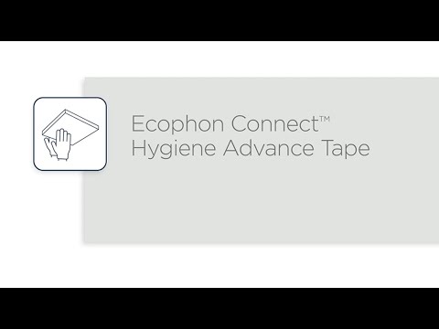 Ecophon Hygiene Advance™ wykończenie płyt obwodowych za pomocą Taśmy Connect Hygiene Advance 