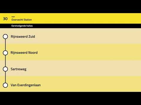 Omroepen Lijn 30 U-OV Utrecht: Science Park - Overvecht Station