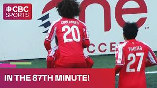 A late goal by Coulanges of Atlético Ottawa hands Forge 1st loss of the season