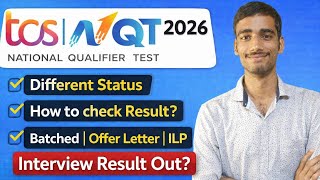 TCS NQT 2026 Result OUT? 🤔 How to Check + Status Meaning (Batched | OL | ILP)