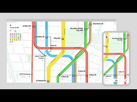 MTA (Metropolitan Transport Authority) | Work & Co - NYC Live Subway Map