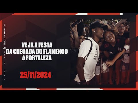 Watch the celebration of Flamengo's arrival in Fortaleza