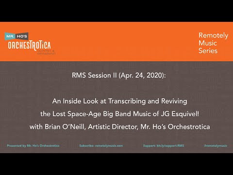 Thumbnail for RMS II - An Inside Look at Transcribing & Reviving the Lost Space-Age Big Band Music of JG Esquivel by R.E.M., Duke Ellington, Frida, Big band, Sting
