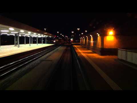 HD720cam - Führerstandsmitfahrt - Haltingen - Muttenz bei Nacht