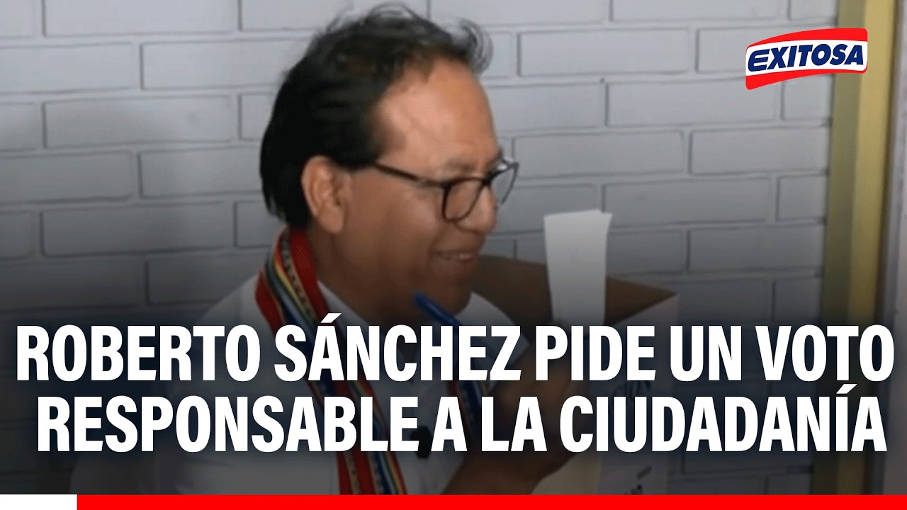 🔴🔵 Roberto Sánchez pidió un voto responsable tras acudir a sufragar