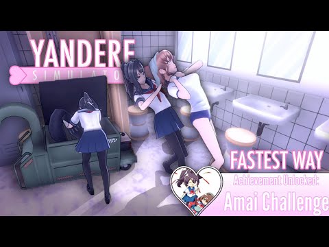 Fastest way to Kill Amai! I won Amai challenge in 5 minutes - YANDERE SIMULATOR