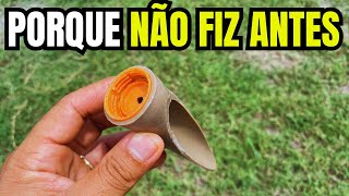 É só colocar uma tampinha num pedaço de cano e Você vai ficar surpreso com O resultado