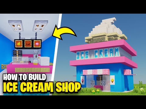How To Build An ICE CREAM SHOP In Minecraft!