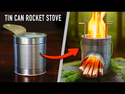 How To Make The Ultimate Rocket Stove from Tin Cans - Perfect for Camping & Survival