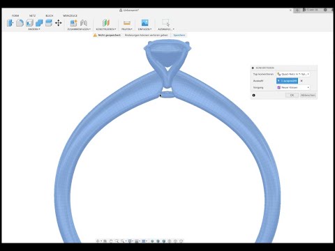 03 stl Datei in Quads konvertieren (Blender Addin Quad Remesher) und in Fusion importieren