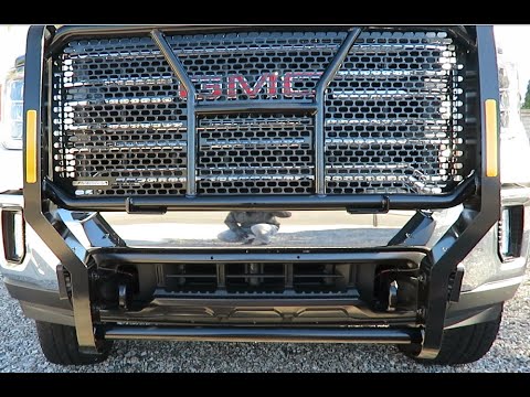 2022 Sierra 2500hd Black Horse Rugged Grill Guard install