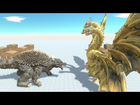 ANGUIRUS vs GODZILLA and KAIJU ARBS Mod Animal Revolt Battle Simulator