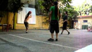 Korrozao playing basketball