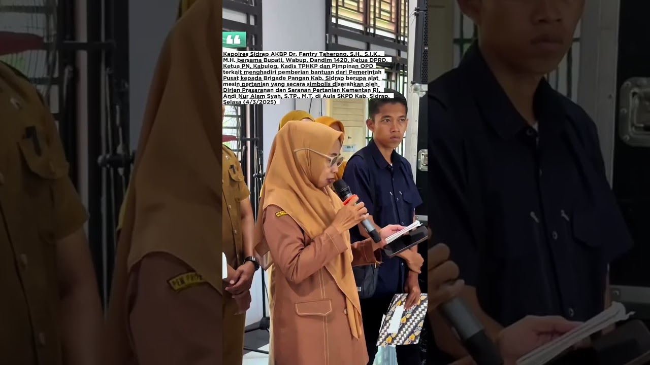 Forkopimda Sidrap Bergandengan Kawal Penyaluran Bantuan Alsintan Kementan RI Kepada Brigade Pangan