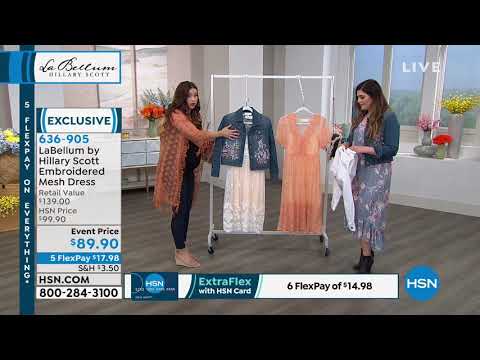 LaBellum by Hillary Scott Embroidered Mesh Dress