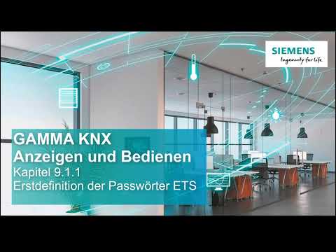 9.1.1 Siemens GAMMA KNX IP Control Center V4: Sicherheit – Passwörter ETS