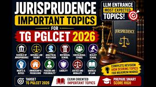 Jurisprudence Important Topics for TG PGLCET 2026 | Most Expected Questions for LLM Entrance