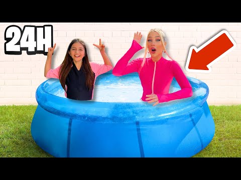 24 STUNDEN im POOL überleben 😳