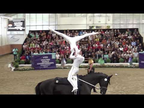 Vaulting WM 2021 Pas de Deux GER J. Derks/J. Kay