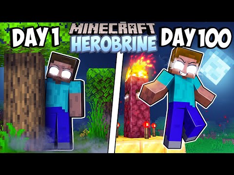 I Survived 100 Days as HEROBRINE in Minecraft