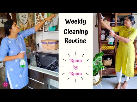 Perfect WEEKLY Cleaning Routine - Room by Room / Cleaning Checklist / Home HashTag Life