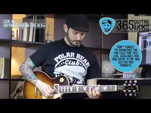 Lick 42/365 - Rhythmic Aeolian Lick in Dm | 365 Guitar Licks Project
