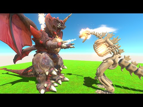 GODZILLA SKELETON VS DESTOROYAH - Animal Revolt Battle Simulator