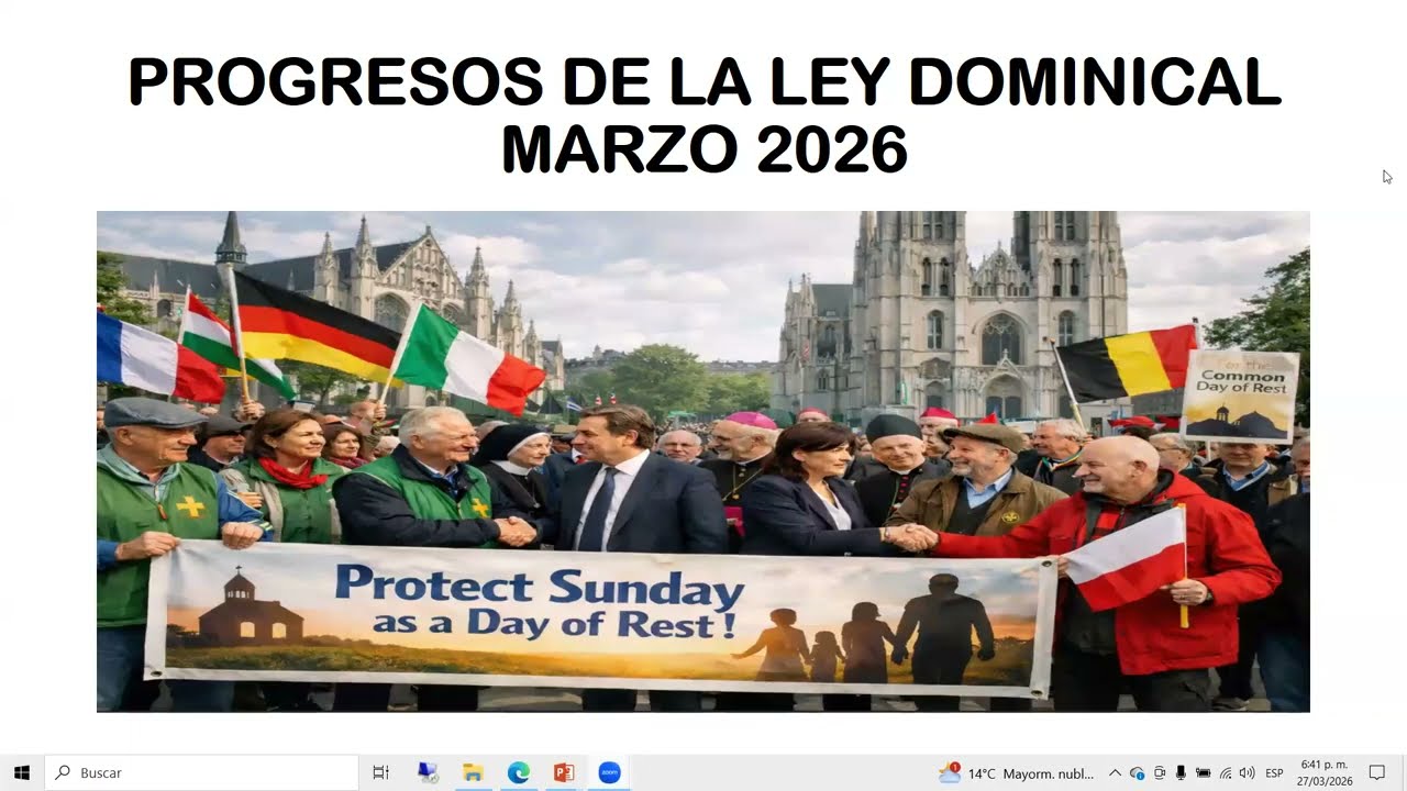PROGRESOS DE LA LEY DOMINICAL. MARZO 2026. Carlos Gómez.