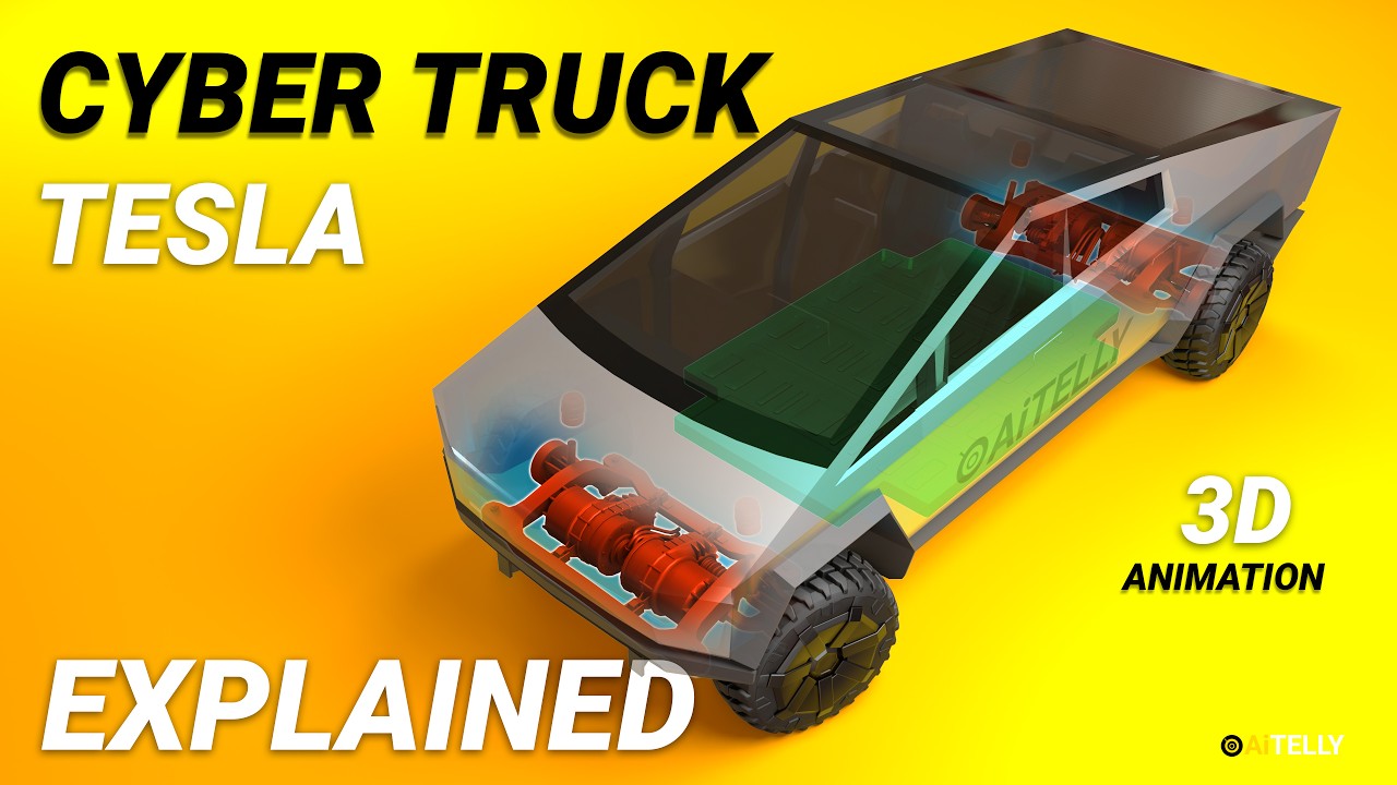 Cybertruck Explained  #tesla #cybertruck #3d
