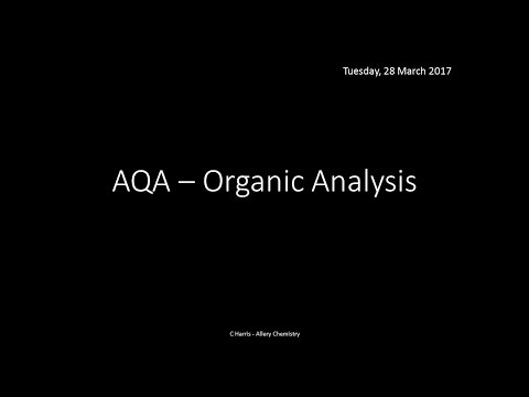 AQA 3.6 Organic Analysis REVISION