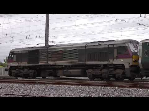 Irish Rail class 201 (206) + Enterprise - Fairview Dart Depot, Dublin.