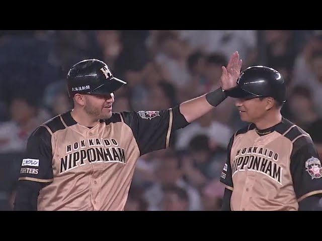 【8回表】3試合連続打点!! ファイターズ・レアードのタイムリーで同点に追いつく!! 2018/9/2 M-F