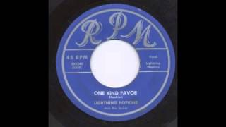 LIGHTNING HOPKINS - ONE KIND FAVOR - RPM