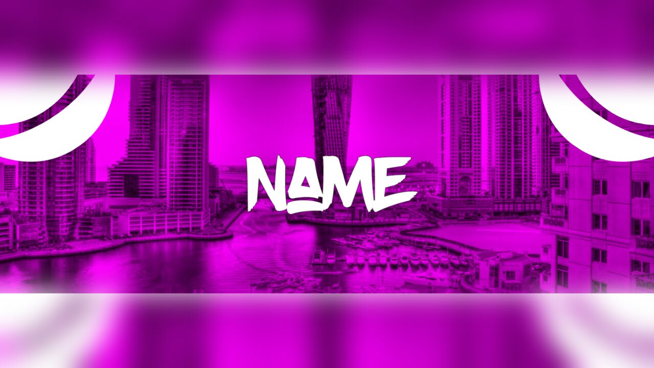 Simple Clean Twitter Header Template (Purple)