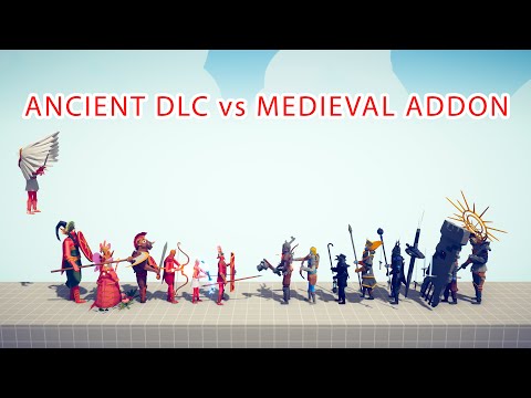 ANCIENT DLC Team vs MEDIEVAL ADDON Team - Totally Accurate Battle Simulator TABS