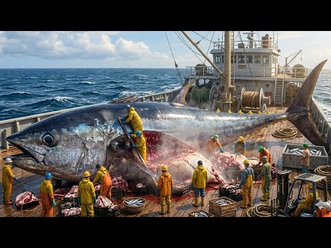 Giant bluefin tuna chaos – European fishermen face the ocean's most dangerous predators!