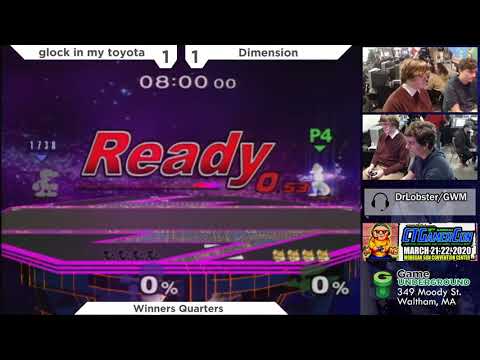 N.E. Melee Arcadian 7 - glock in my toyota (Mr. Game & Watch) vs. Dimension (Marth, Fox) - SSBM WQF
