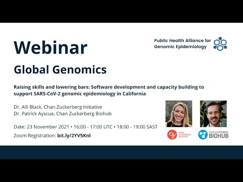 PHA4GE Webinar Series: Global Genomics - Dr. Alli Black & Dr. Patrick Ayscue