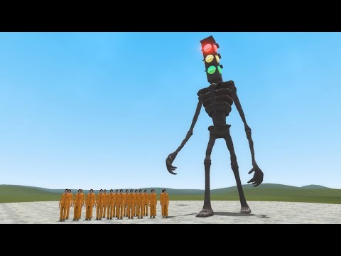 TRAFFIC LIGHT HEAD from TREVOR HENDERSON vs HUMAN Mini Test in Garry's Mod GMod