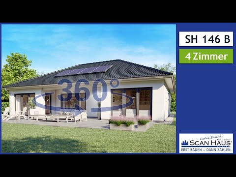 ScanHaus Marlow Fertighausanbieter | Fertighäuser | 360° Video vom Bungalow SH 146 B