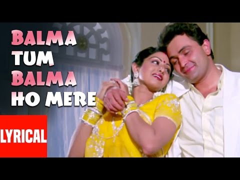 "Balma Tum Balma Ho Mere Khali" Lyrical Video | Nagina | Kavita Krishnamurthy |Rishi Kapoor, Sridevi