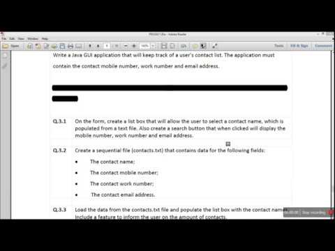 Java Contacts Application Tutorial