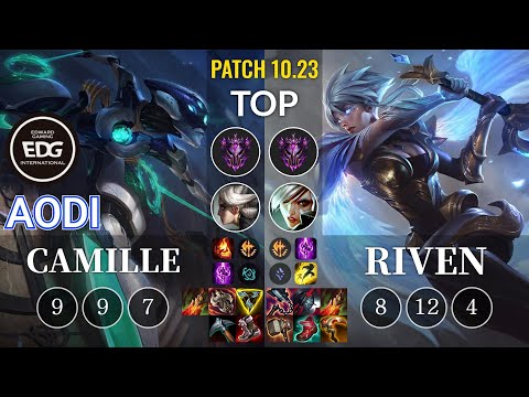 EDG Aodi Camille vs Riven Top - KR Patch 10.23